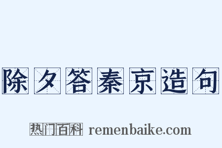 除夕答秦京造句是什么意思的图片